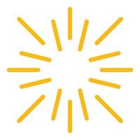 Firework new year icon color outline vector