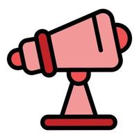 Telescope icon color outline vector
