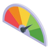 Scale satisfaction level icon isometric vector. Good score vector