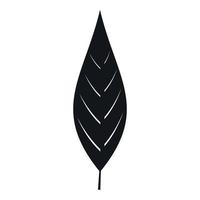 Leaf of willow icon, simple style vector