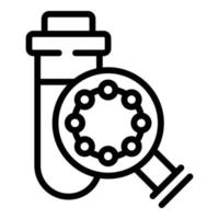Test tube gynecology icon outline vector. Woman menopause vector