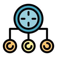Gym time icon color outline vector