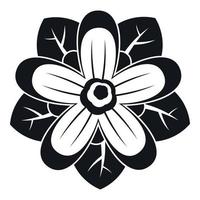 Flower icon, simple style vector