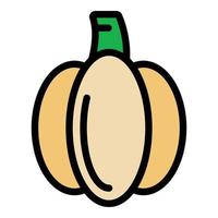 Pumpkin icon color outline vector