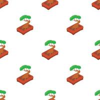 Bonsai tree pattern seamless vector