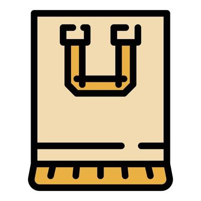 Clean eco bag icon color outline vector