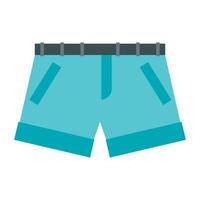 icono de pantalones cortos, estilo plano vector