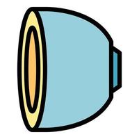 Coffee pod icon color outline vector