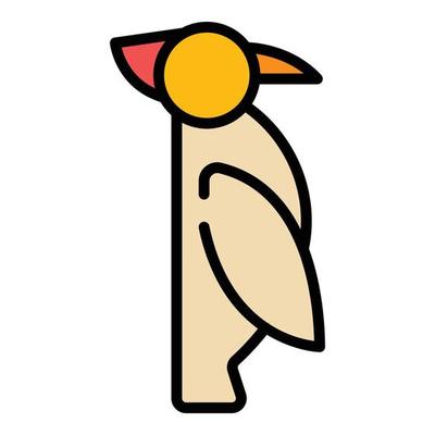 Woodpecker cage icon color outline vector