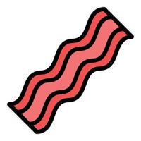 Bacon crispy icon color outline vector