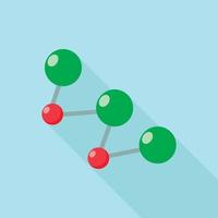 Abstract molecule icon, flat style vector