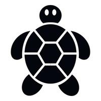 icono de tortuga infantil, estilo simple vector