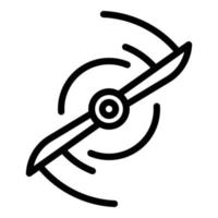 Drone propeller icon outline vector. Aerial camera vector