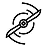 Drone propeller icon outline vector. Aerial camera vector