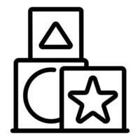 Cube toy motor fine icon outline vector. Game skills vector