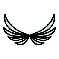 Falcon wings icon color outline vector