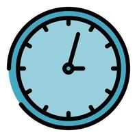 Hours in airport icon color outline vector