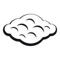 Curly cloud icon, simple style vector