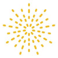 Sunny shiny firework icon color outline vector