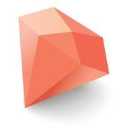 Ruby icon, isometric 3d style vector