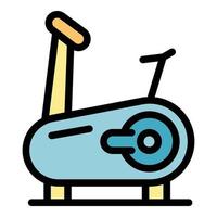 Home exercise bike icon color outline vector