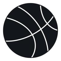 icono de pelota de baloncesto, estilo simple vector