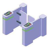 Metro barrier icon isometric vector. Subway card machine vector