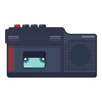 Retro dictaphone icon, cartoon style vector