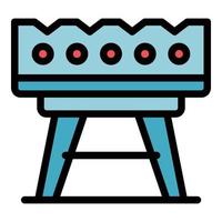 Barbeque grill icon color outline vector