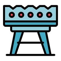 Barbeque grill icon color outline vector