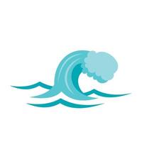 Small wave icon, cartoon style vector