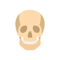 Skull icon, flat style vector