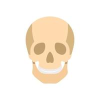 Skull icon, flat style vector