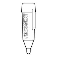 Permanent marker icon, outline style vector