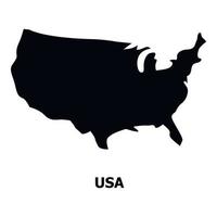 Usa map icon, simple style vector