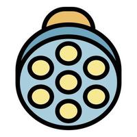 Operating room lamp icon color outline vector
