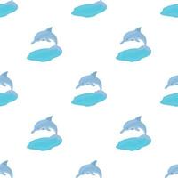 Dolphin pattern seamless vector