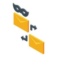 Mail privacy icon isometric vector. Data information vector