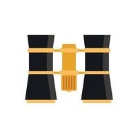 Binoculars icon, flat style vector