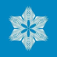 Decorative snowflake icon, simple style vector