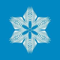 Decorative snowflake icon, simple style vector