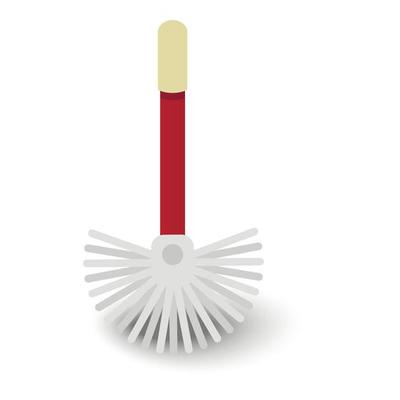 Toilet brush icon, isometric style