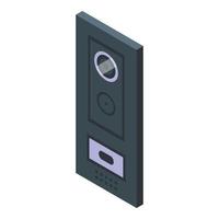 Call security icon isometric vector. Video intercom vector