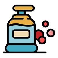 Antiseptic bottle icon color outline vector