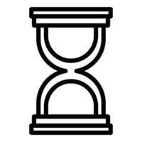 Hourglass time icon outline vector. Clock map vector