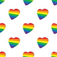 Heart in LGBT color pattern seamless vector