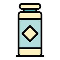 Spices jar icon color outline vector