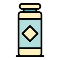 Spices jar icon color outline vector