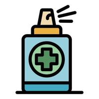 Antiseptic spray icon color outline vector