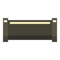 Black pipe icon, flat style vector